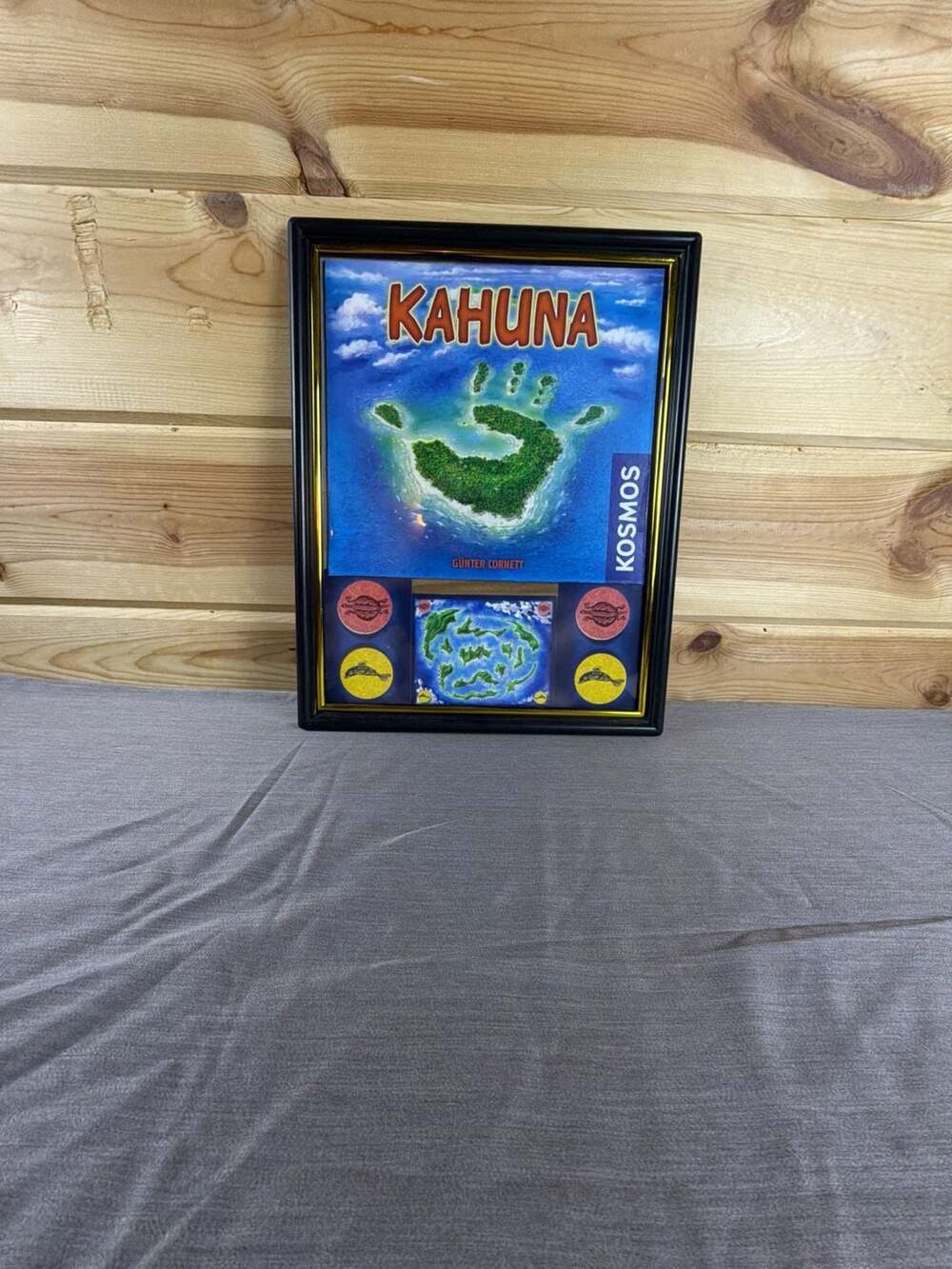 Kahuna Board Game Framed Display Art Kosmos Gunter Cornett
